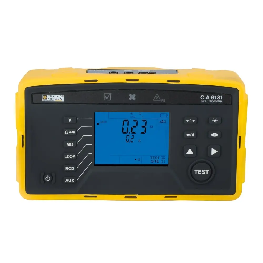 Produktfoto 1 von Chauvin Arnoux CA 6131 Installationstester autom.RCD Test Ohne Auslösung 250 V, 500 V RCD Rampentest