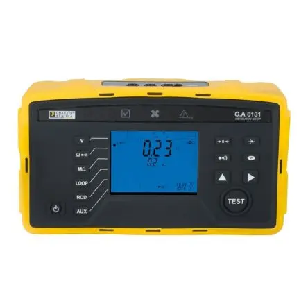 Produktfoto 1 von Chauvin Arnoux CA 6131 Elektroinstallationsprüfgerät Erdungswiderstandsmessung Automatischer FI Test Bluetooth Ohne