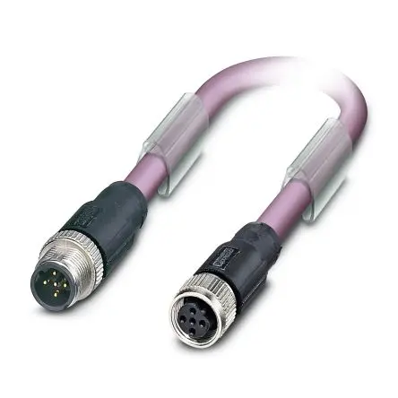 Produktfoto 1 von Phoenix Contact Cat6a, 2-polig Buskabel, Gerade Stecker 2 / Gerade Buchse, Länge 500 mm