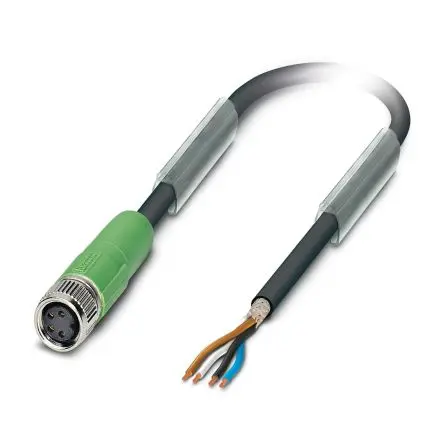 Produktfoto 1 von Phoenix Contact 0-PUR/M 8FS SH, SAC-4P-10, 4-polig Sensor-Betätigungselementkabel, M8, Gerade Buchse / Nicht