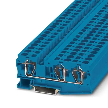 Produktfoto 1 von Phoenix Contact ST 6-TWIN Anschlussklemmenblock für Durchkontaktierung 1 Blau, 0.2mm², 10 mm², 1kV ZUGFEDER ATEX
