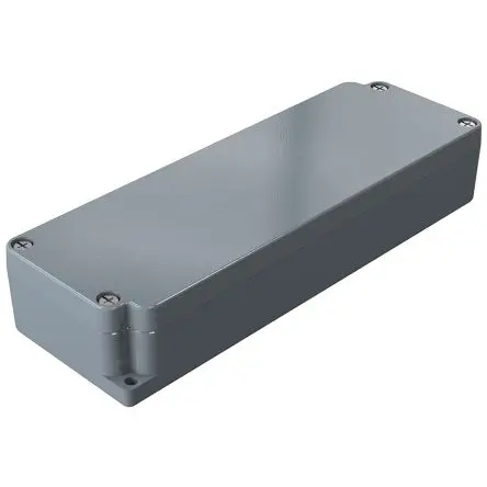 Produktfoto 1 von Rose Aluminium Standard; Gehäuse; Aluminiumdruckguss; Grau; IK08 IP66 Breite 64 mm Höhe 34 mm Länge 185 mm