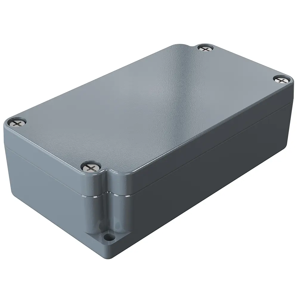 Produktfoto 1 von Rose Aluminium Standard; Gehäuse; Aluminiumdruckguss; Grau; IK09 IP66 Breite 64 mm Höhe 34 mm Länge 115 mm
