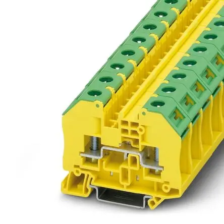 Produktfoto 1 von Phoenix Contact RT 5-PE Schutzleiterklemme 1 Gelb, Grün, 0.1mm², 6 mm², 1kV Bolzen IECEx, ATEX