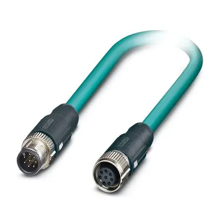 Produktfoto 1 von Phoenix Contact Cat5 Cat.5 Ethernet-Kabel, 5 m, Blau 2 Abgeschirmt, Aussen ø 6.4 mm Außen-ø , Polyurethan