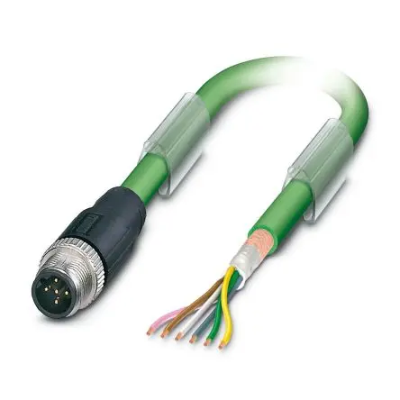 Produktfoto 1 von Phoenix Contact SAC, 5-polig Buskabel, Gerade Stecker / Freies Kabelende, Länge 2 m