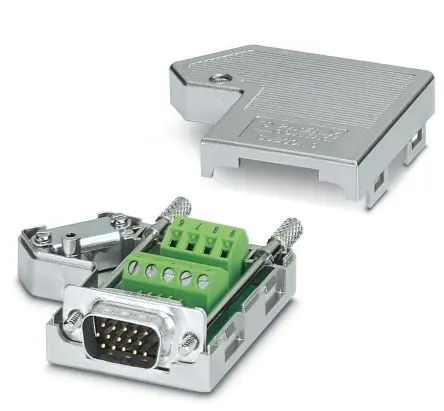 Produktfoto 1 von Phoenix Contact SUBCON 15HD/M D-Sub-Steckverbinder Gerade, 15-polig, Kabel Stecker, mit 4 bis 40 Schraubensicherung
