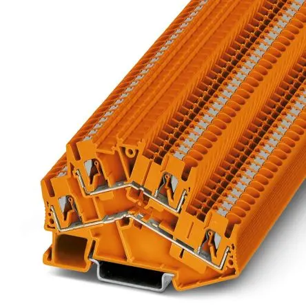 Produktfoto 1 von Phoenix Contact PTTBS 2.5 OG Doppelstock Reihenklemmen 2 Orange, 0.14mm², 4 mm², 500V Einsteck-Anschluss IECEx/ATEX
