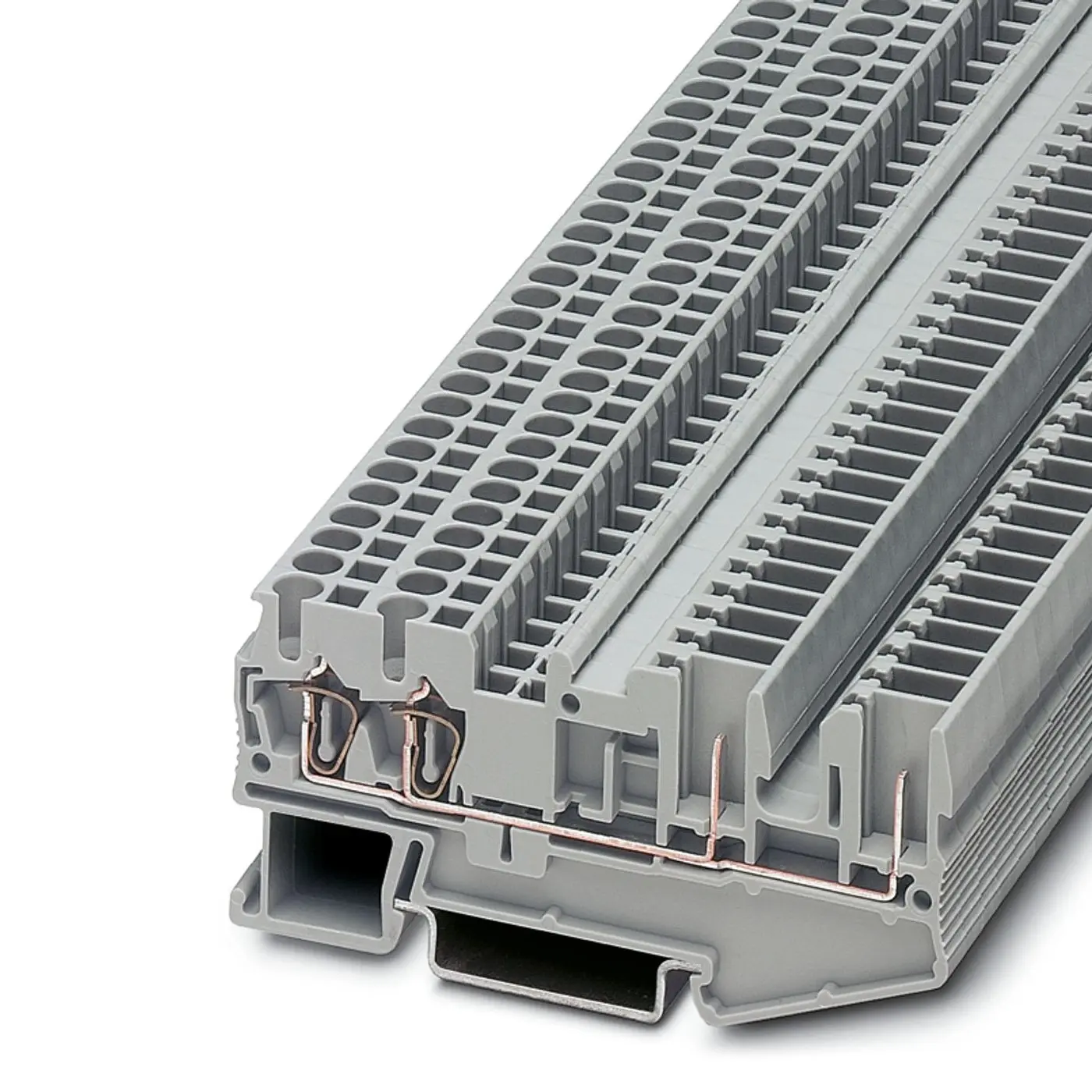 Phoenix Contact ST 2.5-QUATTRO/2P Anschlussklemmenblock für Durchkontaktierung 1 Grau, 0.08 to 4 mm², 500 V Steckbar
