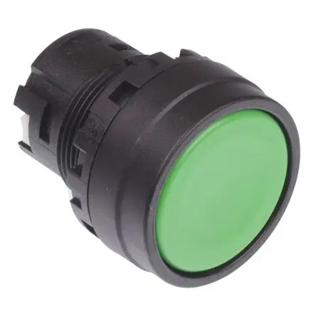 Produktfoto 1 von Idec YW1B Drucktastenkopf Ø 22 mm, Grün Tastend Rund Rund Kunststoff, IP67