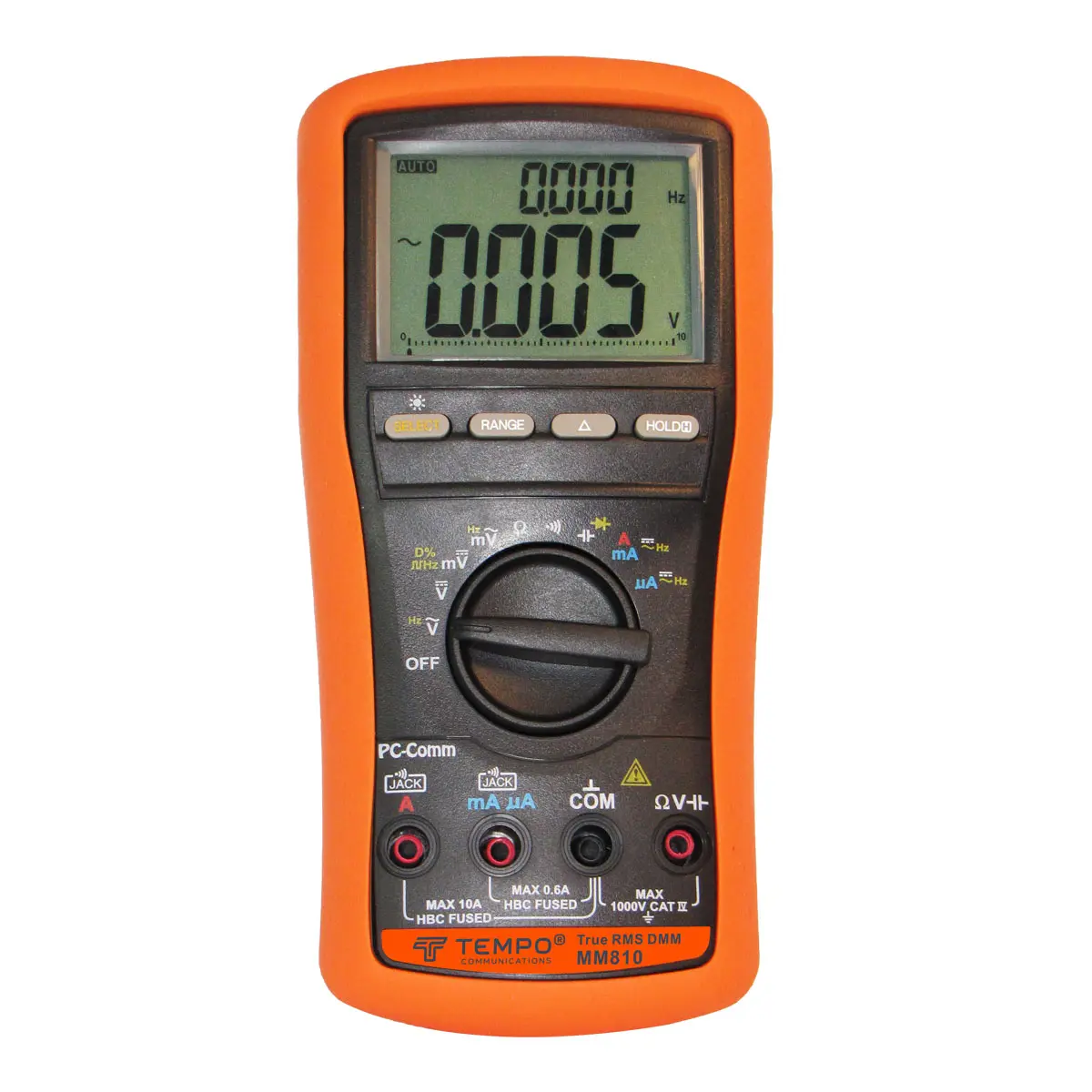 Produktfoto 1 von Tempo MM810 Tragbar Digital Multimeter Echteffektivwert, CAT IV 999.9 V ac / 10 A 6 mA dc, 600 Ω