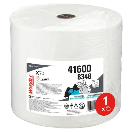 Produktfoto 1 von WYPALL X70 Power Clean Reusable Cleaning Cloths 8348 Lappen für Allgemeine Reinigung Rolle Trocken 820 pro Paket Stk.