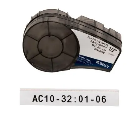 Produktfoto 1 von Brady Beschriftungsband Schwarz für BMP21 LAB auf Schwarz, Weiß 3 m 12.7 mm 12.7 mm
