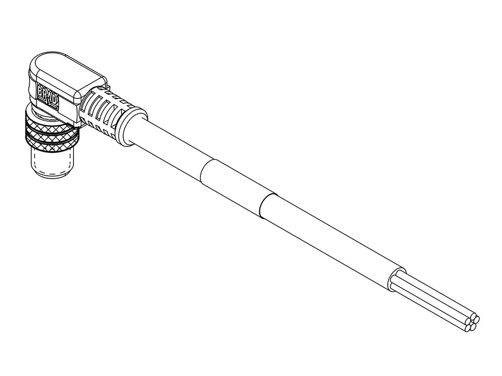 Produktfoto 1 von Molex 120086, 3-polig Sensor-Betätigungselementkabel, M8 Stecker 3 / Nicht abgeschlossen Stecker, Länge 1 m