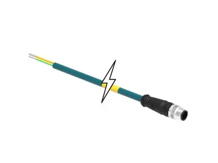 Produktfoto 1 von Molex 120108, 4-polig Sensoranschlusstechnik, M12 Stecker Stecker, Länge 20 m