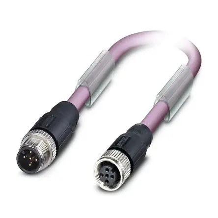 Produktfoto 1 von Phoenix Contact SAC Steuerkabel, 5-adrig 0.25mm² Violett Geschirmt, 3 m, Polyurethan