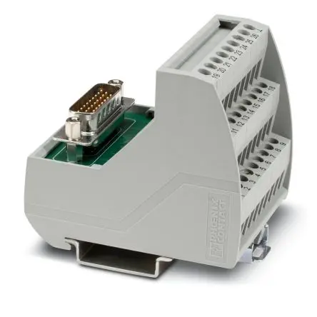 Produktfoto 1 von Phoenix Contact VIP-3/SC/HD26SUB/M Schnittstellenmodul D-SUB, Stecker, 26-polig, 25 V ac, 60V dc, Schienenverkehr 1A