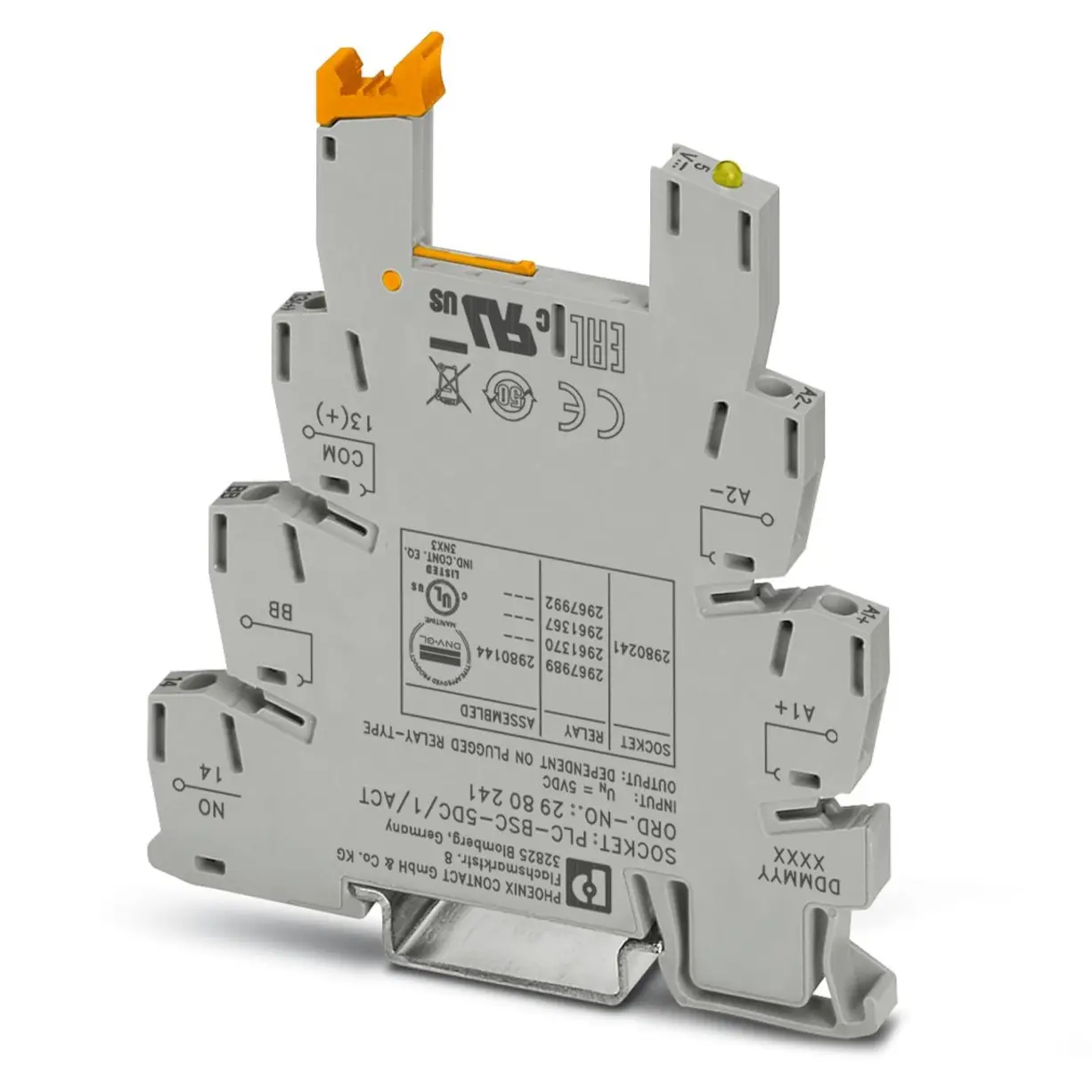 Produktfoto 1 von Phoenix Contact Modul PLC-BSC- 24DC/ 1/ACT, 1 -Kontakt , 24V dc