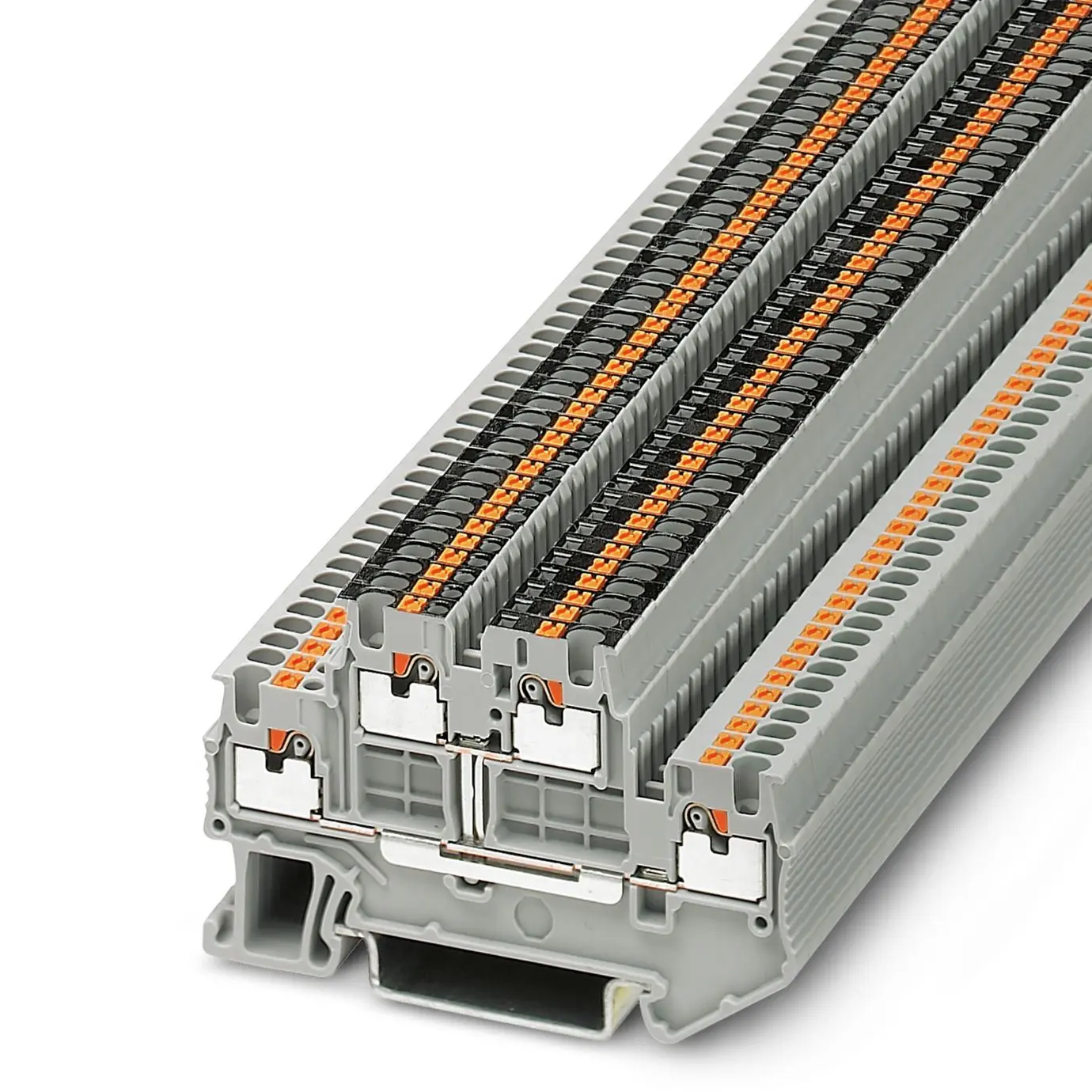 Produktfoto 1 von Phoenix Contact PTTB 1.5/S-PV Doppelstock Reihenklemmen 2 Grau, 0.14 to 1.5 mm², 500 V Einsteck-Anschluss IECEx/ATEX