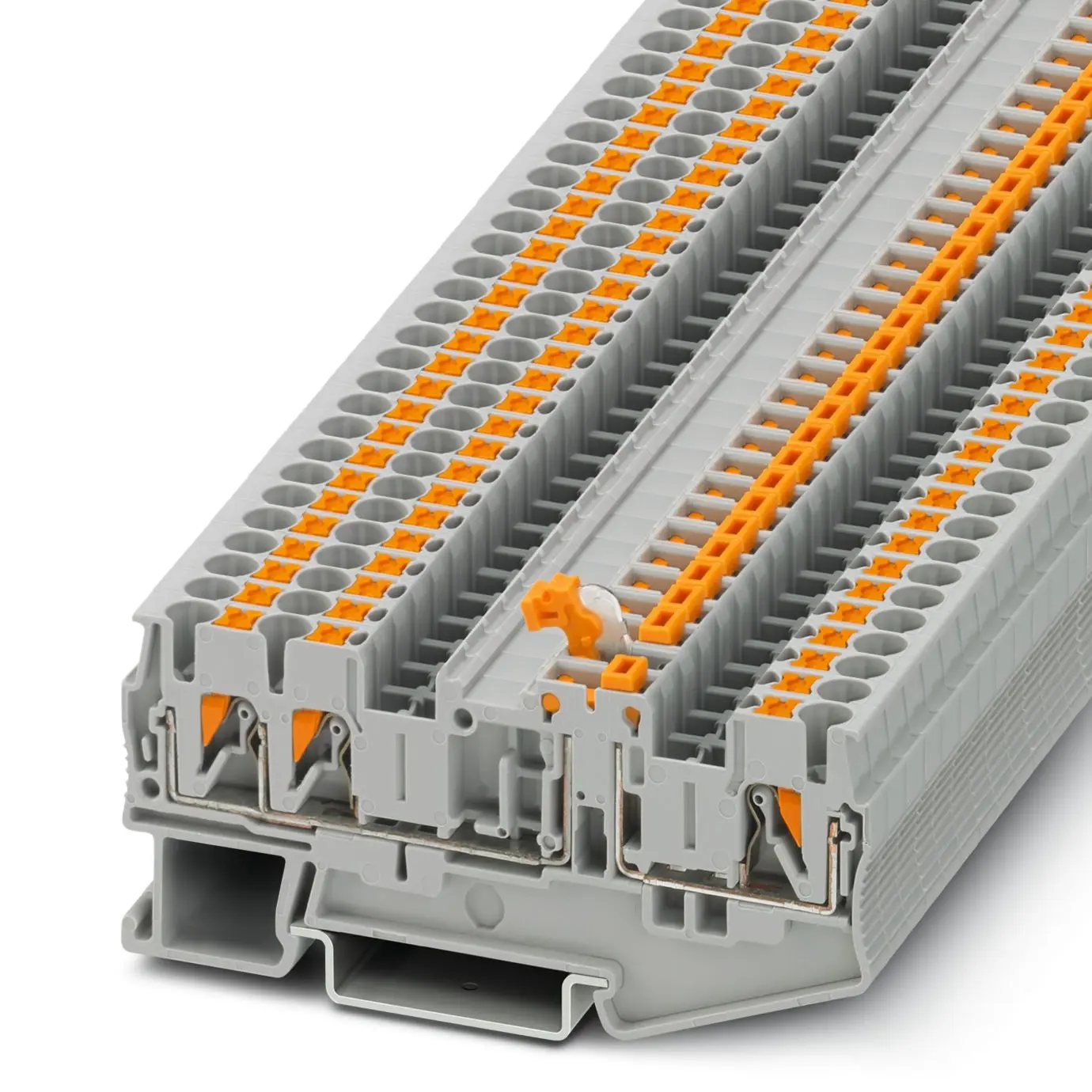 Produktfoto 1 von Phoenix Contact PT 2 Bauteil-Anschlussklemmenblock 1 Grau, 4 mm², 400 V Einsteck-Anschluss