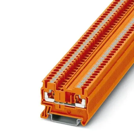 Produktfoto 1 von Phoenix Contact PT 2 Anschlussklemmenblock für Durchkontaktierung 1 Orange, 4mm², 1kV Einsteck-Anschluss IECEx/ATEX
