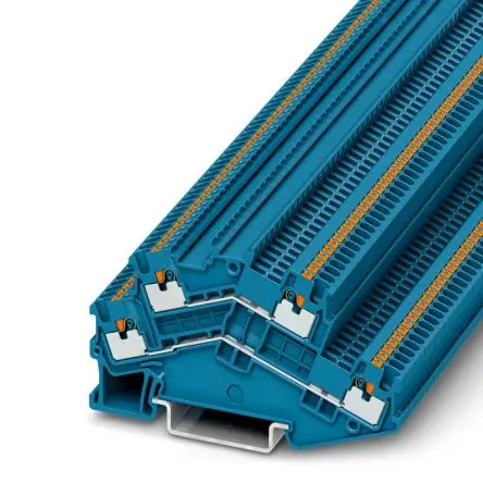 Produktfoto 1 von Phoenix Contact PTTBS 1.5/S BU Doppelstock Reihenklemmen Blau, 0.14 → 1.5mm², 500 V / 16A, Einstecken