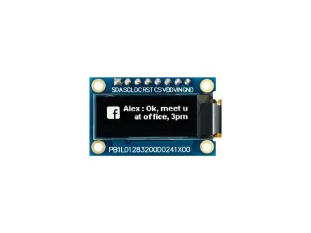 Produktfoto 1 von Midas 0.91 Zoll Weiß OLED-Display 128 x 32 Pixel, 22.384 x 5.584 mm Passiv-Matrix COB SPI