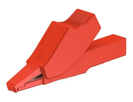 Produktfoto 1 von Staubli Messing 6 mm Krokodilklemme, Rot, 10A Thermoplastisches Elastomer Isoliert