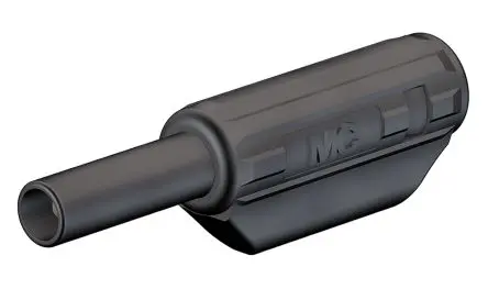 Produktfoto 1 von Staubli 2 mm Stecker Schwarz Bananenstecker, Kontakt Gold, 600V 10A Lot