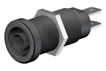 Produktfoto 1 von Staubli 4 mm Buchse Schwarz Buchse für Laborstecker, Kontakt Nickel, 1000V 20A Stecker