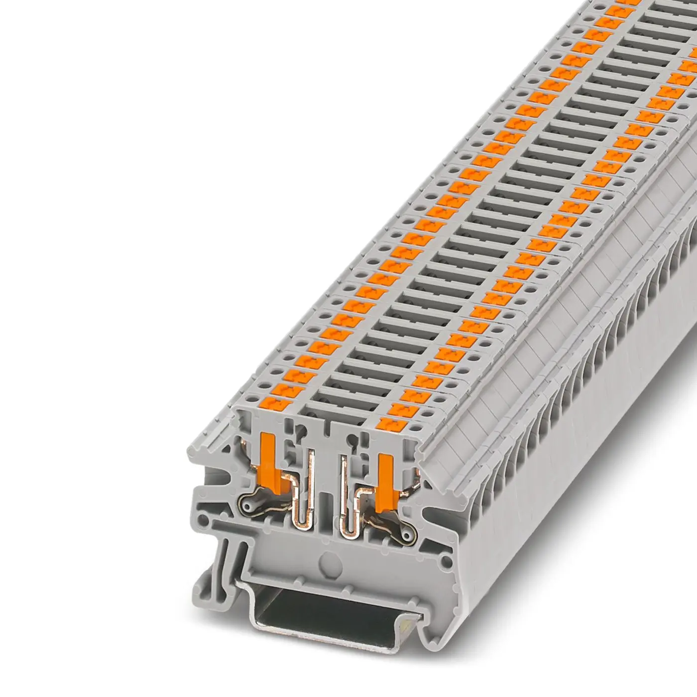 Produktfoto 1 von Phoenix Contact PTVC 2 Anschlussklemmenblock DIN-Schiene 1 Grau, 4 mm², 800 V Schraubbefestigung