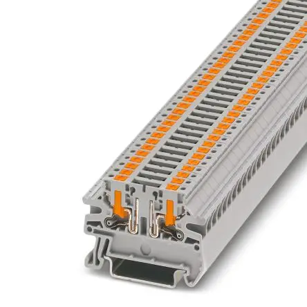 Produktfoto 1 von Phoenix Contact PTVC 2 Anschlussklemmenblock DIN-Schiene 1 Grau, 4mm², 800V Einsteck-Anschluss