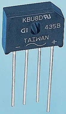 Vishay Brückengleichrichter 100 V 300 A Durchsteckmontage 1 V KBU Einfach 4-Pin 10 μA