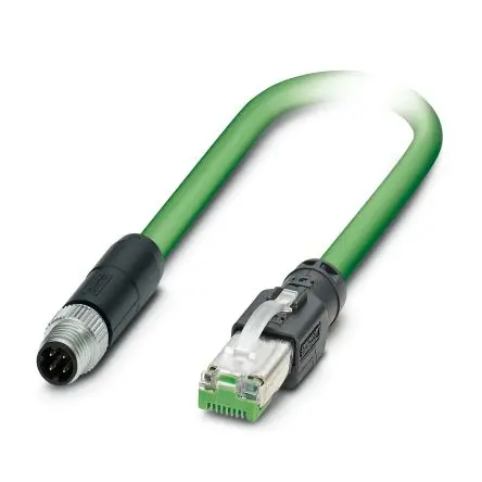 Produktfoto 1 von Phoenix Contact Cat.5 Ethernet-Kabel, 2 m, Grün 4 Abgeschirmt Geschirmt, Aussen ø 6.5 mm Außen-ø , Polyurethan