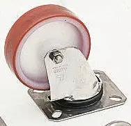 Produktfoto 1 von LAG Drehlager Lenkrolle, Rad ø 80mm, 100kg, Ges H. 105mm, Rad B. 25mm, 102 x 83mm, Platte, Polyurethan-Material