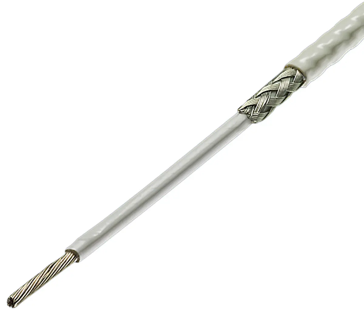 Produktfoto 1 von TE Connectivity Einzeladerleitung 0,33 mm², 22 AWG 100m Weiß Polyalkene isoliert Ø 2.13mm 19/0,25 mm Litzen
