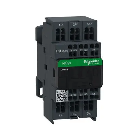Produktfoto 1 von Schneider Electric TeSyS D Schütz 110V-Spule, 3-polig / 9 A 240V 4 kW 1 Schließer/1 Öffner Motorsteuerung,