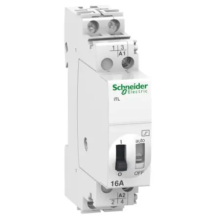 Produktfoto 1 von Schneider Electric Acti9 iTL Leistungsrelais 130V ac/dc, 48 V ac/dc Spule DPST DIN-Hutschiene 16A