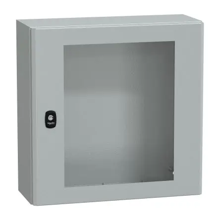 Produktfoto 1 von Schneider Electric PanelSeT S3D Stahl Wandanschlusskasten Grau IP66 Transparente Tür, HxBxT 500 mm, 500 mm x 200 mm