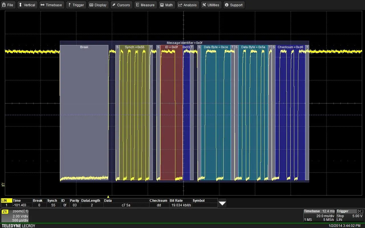 Produktfoto 1 von Teledyne LeCroy Oszilloskop-Software, CAN FD-Trigger und Dekodierung für Oszilloskope der Serie WaveSurfer 3000
