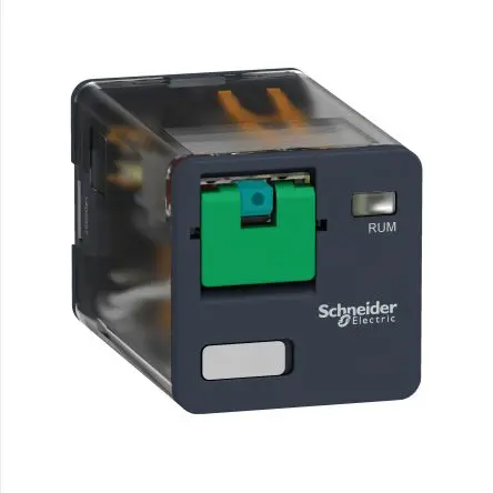 Produktfoto 1 von Schneider Electric Harmony Relay RUM Leistungsrelais 24V dc Spule 2-poliger Umschalter 10A 470 Ω 1.4 W