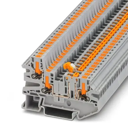 Produktfoto 1 von Phoenix Contact PTV Trenn- und Messtrennreihenklemme 1 Grau, 0.14mm², 4 mm², 400V Einsteck-Anschluss