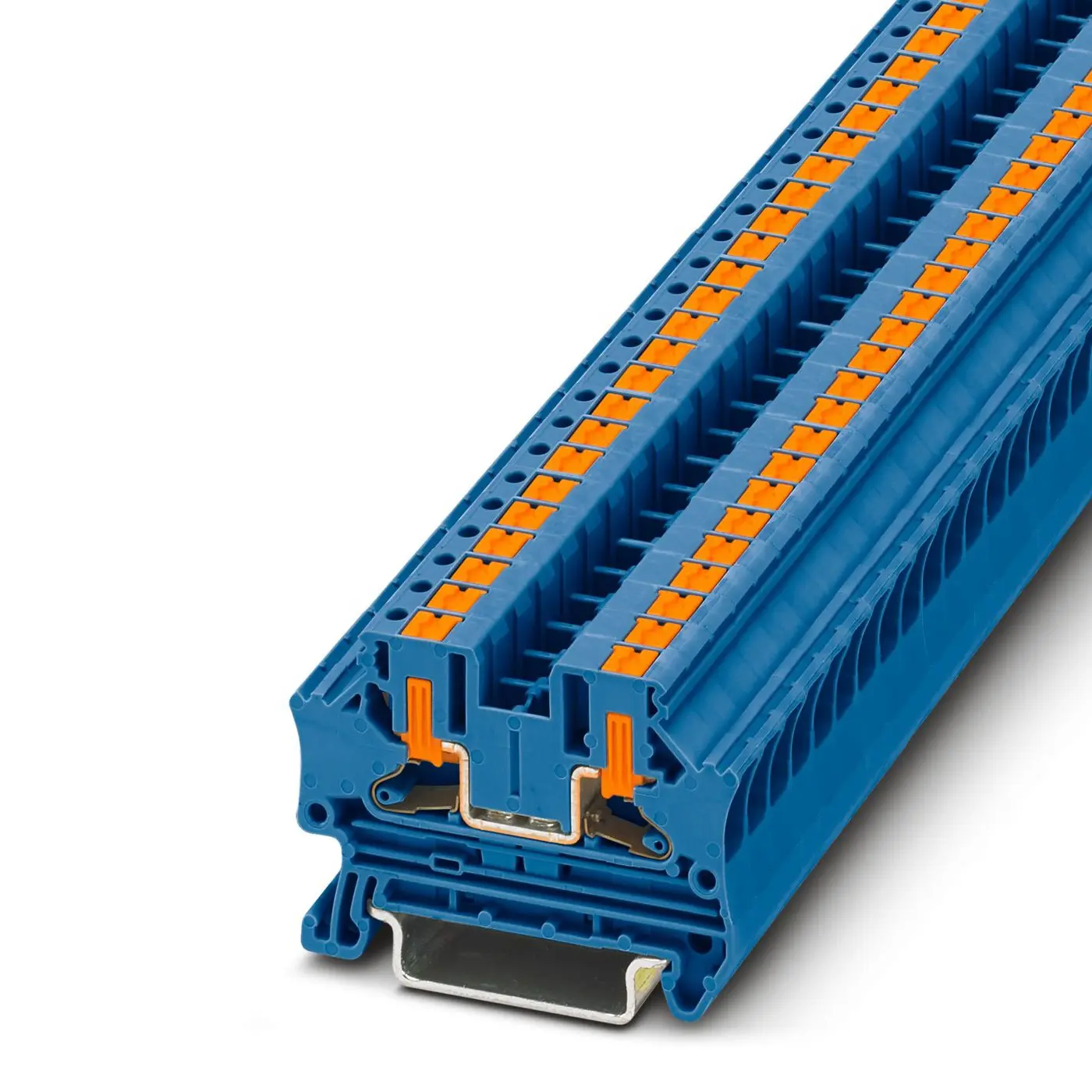 Produktfoto 1 von Phoenix Contact PTV Anschlussklemmenblock für Durchkontaktierung 1 Blau, 0.2 to 6 mm², 1 kV Einsteck-Anschluss ATEX,