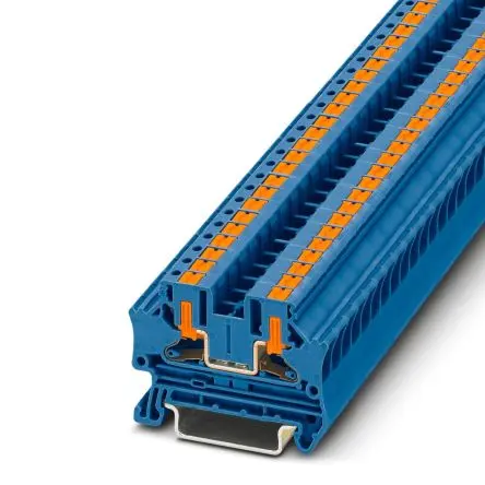 Produktfoto 1 von Phoenix Contact PTV Anschlussklemmenblock für Durchkontaktierung 1 Blau, 0.2mm², 6 mm², 1kV Einsteck-Anschluss ATEX,