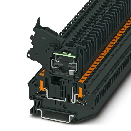 Produktfoto 1 von Phoenix Contact PTV Modularer Sicherungs-Anschlussklemmenblock 1 Schwarz, 0.2mm², 6 mm², 24V Einsteck-Anschluss