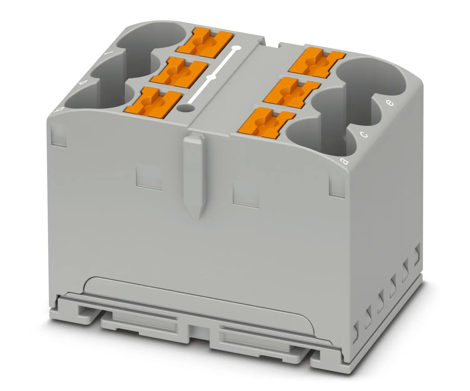 Produktfoto 1 von Phoenix Contact Verteilerblock 6-polig / 450 V 57A, Polyamid Grau, IP20