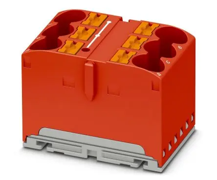 Produktfoto 1 von Phoenix Contact VIP Verteilerblock 57A Rot 6-polig