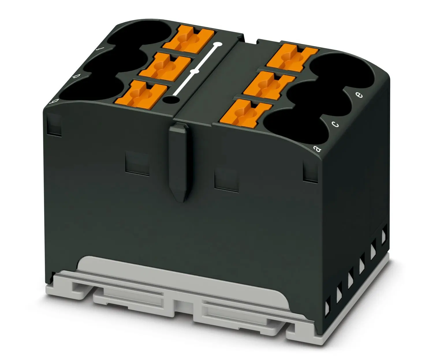 Produktfoto 1 von Phoenix Contact Verteilerblock 6-polig / 450 V 57A, Polyamid Schwarz, IP20