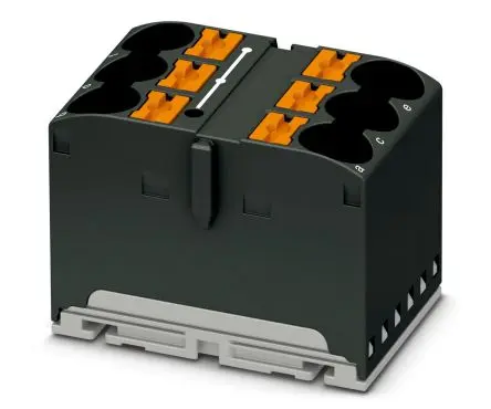 Produktfoto 1 von Phoenix Contact VIP Verteilerblock 57A Schwarz 6-polig