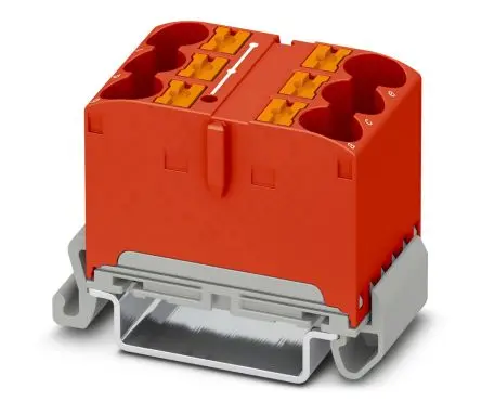 Produktfoto 1 von Phoenix Contact VIP Verteilerblock 90A Rot 6-polig